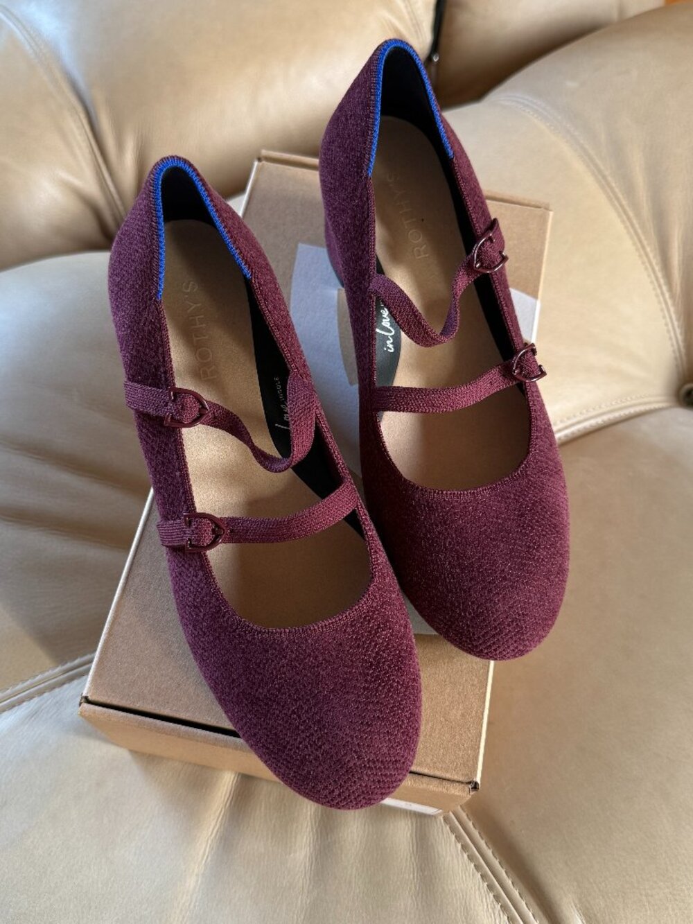 The Double Buckle Mary Jane Heel in Revelvet Syrah - Picture 3 of 5